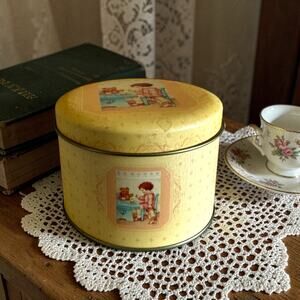 Vintage Whittard Tin Carol Byers Tender Moments Tea Tin Cookie Tin